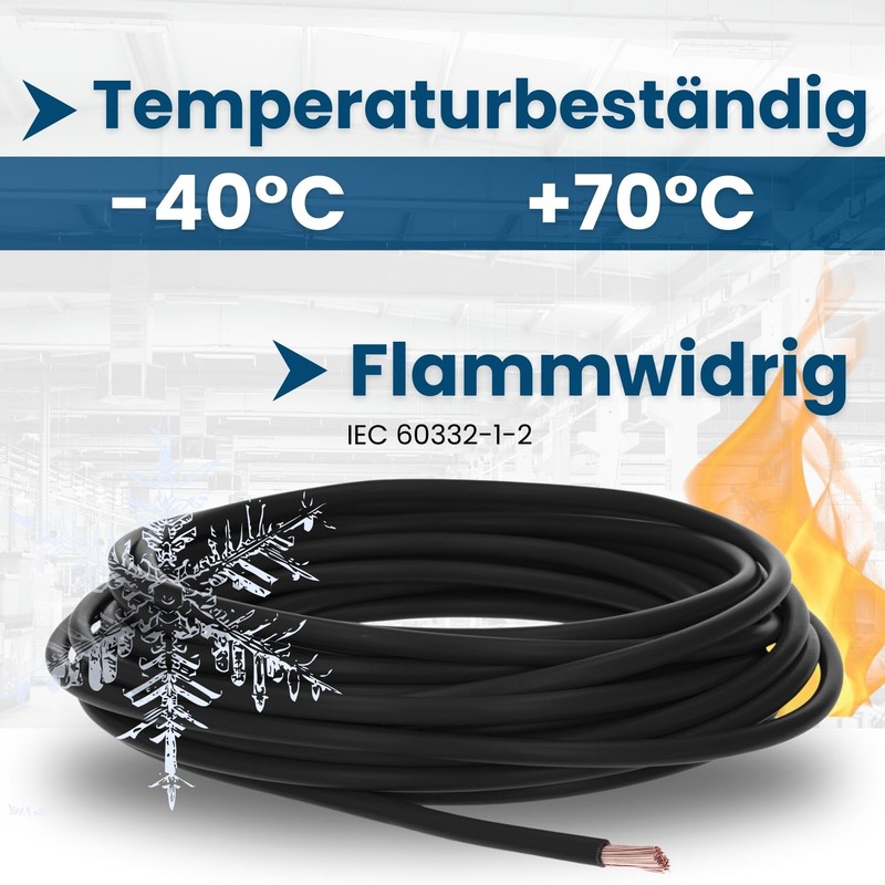 Kalitec 5 Metres H07V-K 4 mm² Black Wiring Cable I