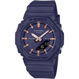 Casio GMA-P2100 Wristwatch, Minimal Size, One Tone, navy/pink gold