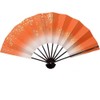 Galaxy Vermilion Mai Fan, 9.0 inches (5 minutes), Black Painted
