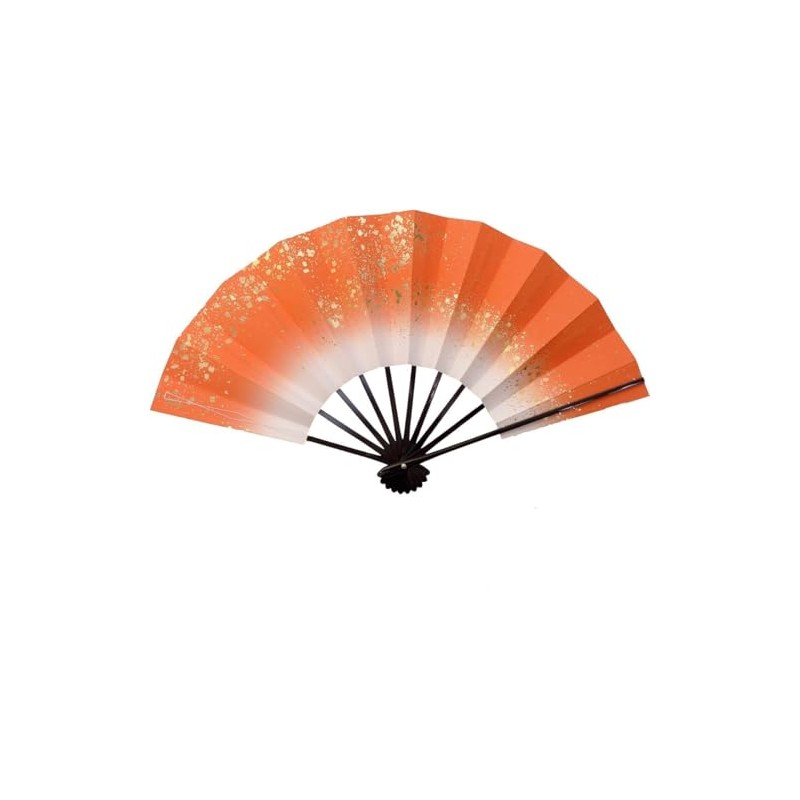 Galaxy Vermilion Mai Fan, 9.0 inches (5 minutes), Black Painted