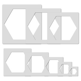 8 Pieces Hexagon Simple Large Wall Stencil for Painting - Geometric Pattern Honeycomb Stencil Wall Stencils for Paiting on Wood Wall Fabric Paper Home Decor(Hexagon)