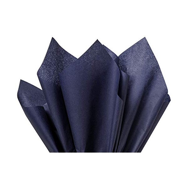 Navy Blue Tissue Paer 15inch x 20inch 120 Sheets Premium Quality Gift WRAP Tissue Paper by A1 bakery supplies Made in USA