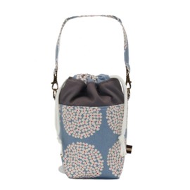 Soup Jar Case, Soup Jar Pouch, Lunch Jar Case, Insulated Drawstring Bag, Compatible with Thermos 13.5 fl oz (400 ml), Removable Handle (Ajisai)