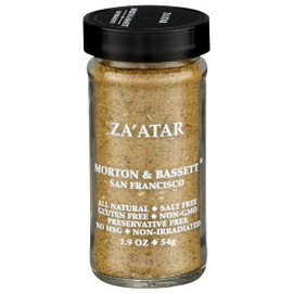 Morton & Bassett Za’atar Seasoning, 1.9oz – Salt-Free, Non-GMO, Kosher, Middle Eastern Blend for Flatbreads, Roasted Veggies, Meats & Dips