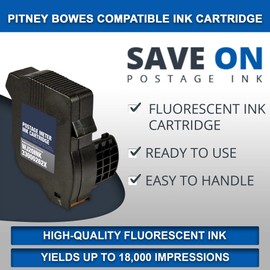 Save On Postage Ink Postage Meter Cartridge WJ20 (WJ20INK / WJ20INK-1 / 3300262X) Compatible with Hasler Postage Machine Ink – Red Ink Tank for Mailing System - WJ20 Ink