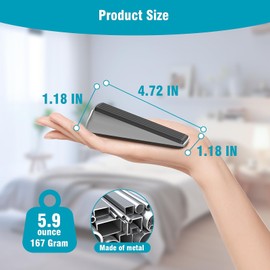 Flora GUADR 2 Pack Door Stopper, Premium Heavy Duty Door Wedge Non-Scratching Door Stop Made of Zinc and Rubber Suits Any Door, Any Floor