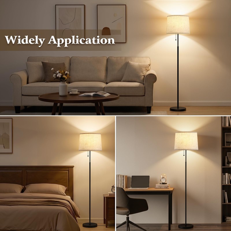 Floor Lamps for Living Room & Bedroom, 60" Modern Tall