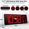 TXL 13.7 Inch Large Digital Wall Clock with Remote Control,LED