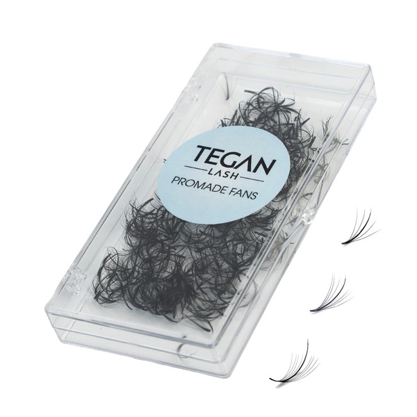 TEGAN LASH 500 Wispy Premade Fans Eyelash Extensions, Handmade Volume
