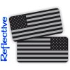 Unbranded/Generic (2) REFLECTIVE American Flag Hard Hat Stickers \ Motorcycle Helmet Decals Labels