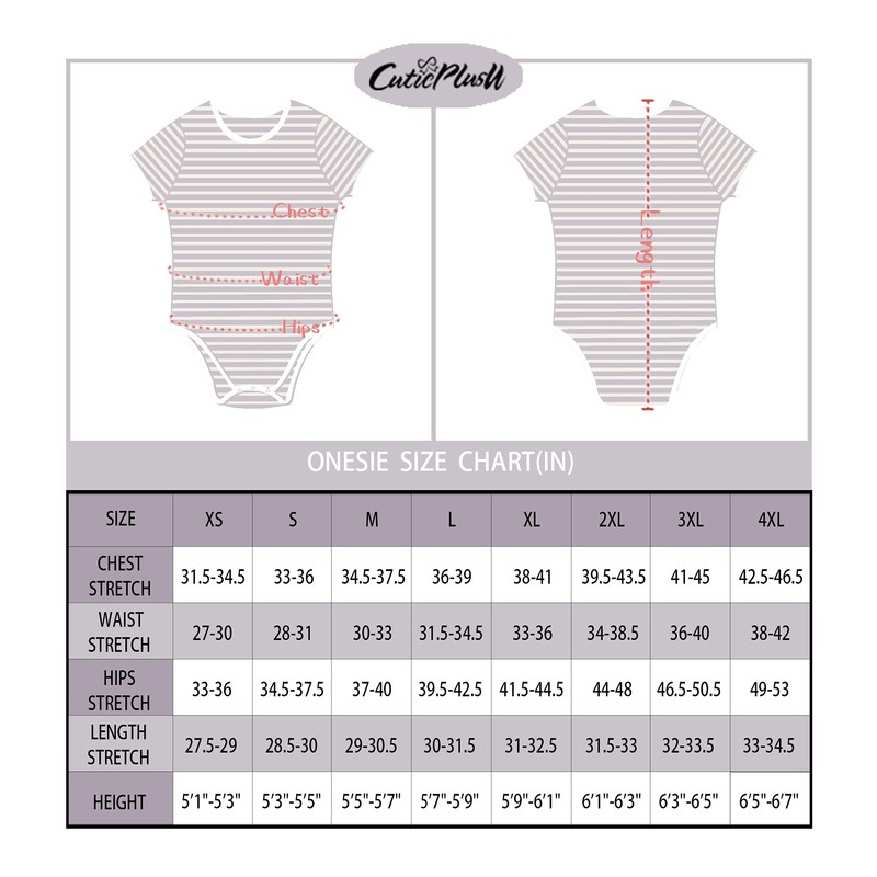 CutiePlusU Cotton Button in Crotch Bodysuit Onesie Pyjamas Romper Classics