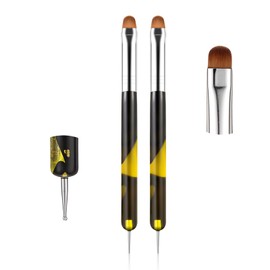 Zvorgath Nail Art Brush - Acrylic Nail Brush, 2-Way French Tip Brush for Professional Manicure Nails Art Design