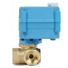 U.S. Solid 3-Way Brass Motor Ball Valve, Heavy Duty Versatile