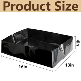 Adnee 10 Pcs Mushroom Monotub Liners-16" x 13" x 4" Monotub Liner Fit Up to 48 Quart Monotub-Monotub Plastic Liners for Mushroom Growing Supplies Liner Replacement