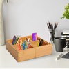 HOMCOM Storage Box Drawers Organiser Extendable Bamboo Natural 24.6 x