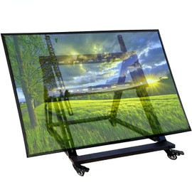 Low Height Mobile TV Stand, Confidence Monitor Stand, Rolling TV Mount with Wheel for 32-70 inch Flat Curved Screen TV, LED LCD, 30° Adjustable Viewing Angle (Pro-Version)