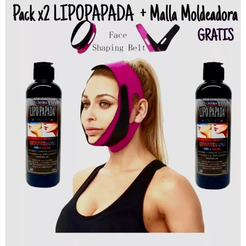 Lipo Papada Crema Y Faja Kit Perfilacion Y Reducción.