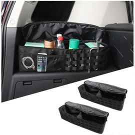Fgtagtal Car Trunk Organizer Compatible with Toyota FJ Cruiser 2007-2021, Rear Storage Organizer Multi-Compartment Oxford Cloth Car Storage Bag Space Saving (2)
