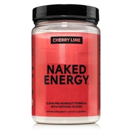 NAKED Cherry Lime Energy - Clean Pre Workout Supplement for Men and Women, NSF Certified, Vegan Friendly, No Added Sweeteners, Colors Or Flavors - 30 