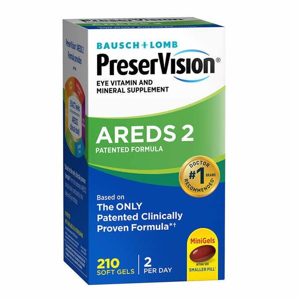 PreserVision AREDS 2 Eye Vitamin & Mineral Supplement 210 Softgels