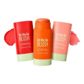 3 Piezas Rubor en Barra para Labios y Mejillas, Rosa Natural Cremoso, Look Natural, Larga Duración, Hidratante y Multiuso。Mynorcal