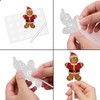 18pcs Brown Glitter Gingerbread Man Dessert Cupcake Topper Pick for