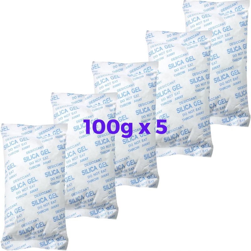Desicco 100 Gram [5 Packets] Silica Gel Packets Desiccant Packs
