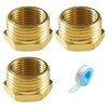 Lyeteung 3 pieces brass reducer G1/2 male thread to G3/8