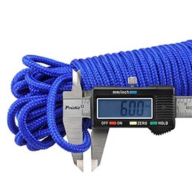 G2PLUS 30M Multi-functional Nylon Rope, 6MM Thick Heavy Duty Hanging Cord String, Traction Tying Rope for Camping Outdoor Garden