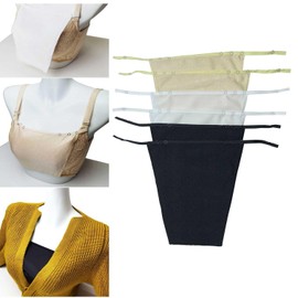 Pomwame 6-Pack Bra to Cami Converters Adjustable Snap-On Modesty Covers for Women Seamless Layering Cleavage Control (UK, Alpha, One Size, 14XL, Regular, Regular, 2Black + 2White + 2Beige)