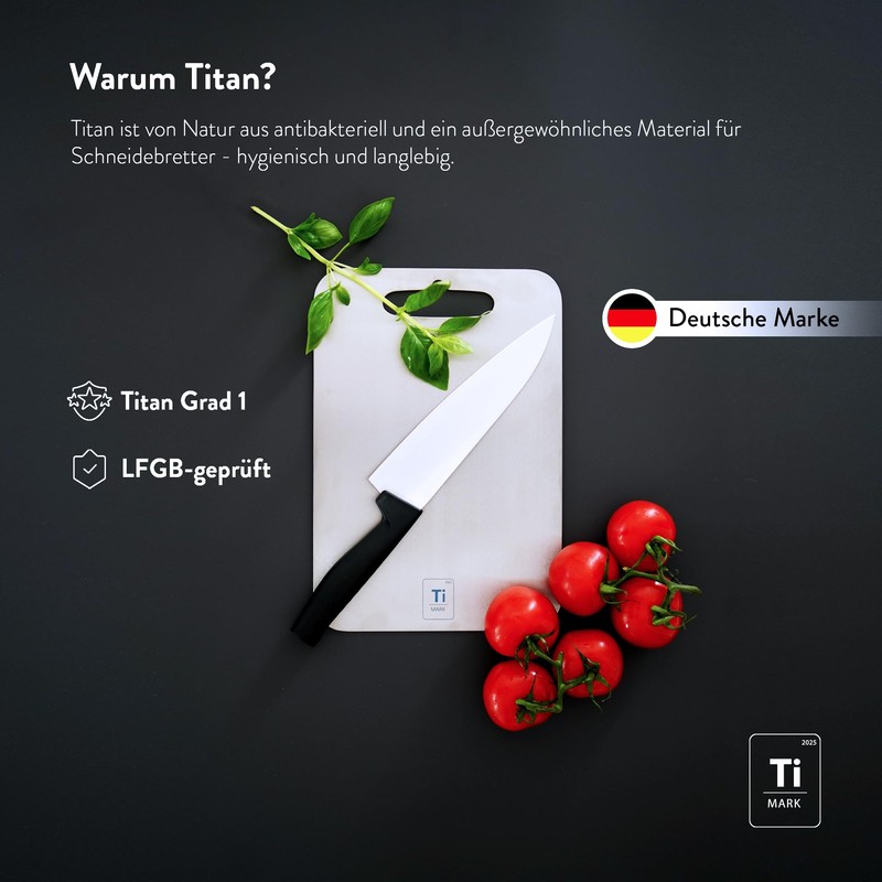 TiMark Titan Chopping Board - Antibacterial and 100% Hygienic Material