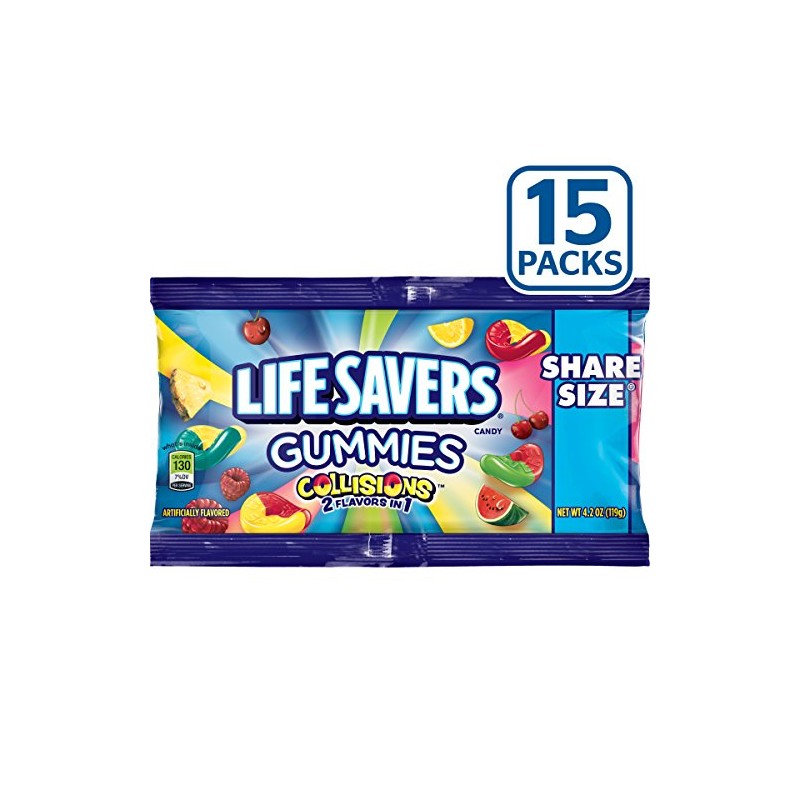 Lifesavers Gummies Collision Pouches, 4.2 Ounce (Pack of 15)
