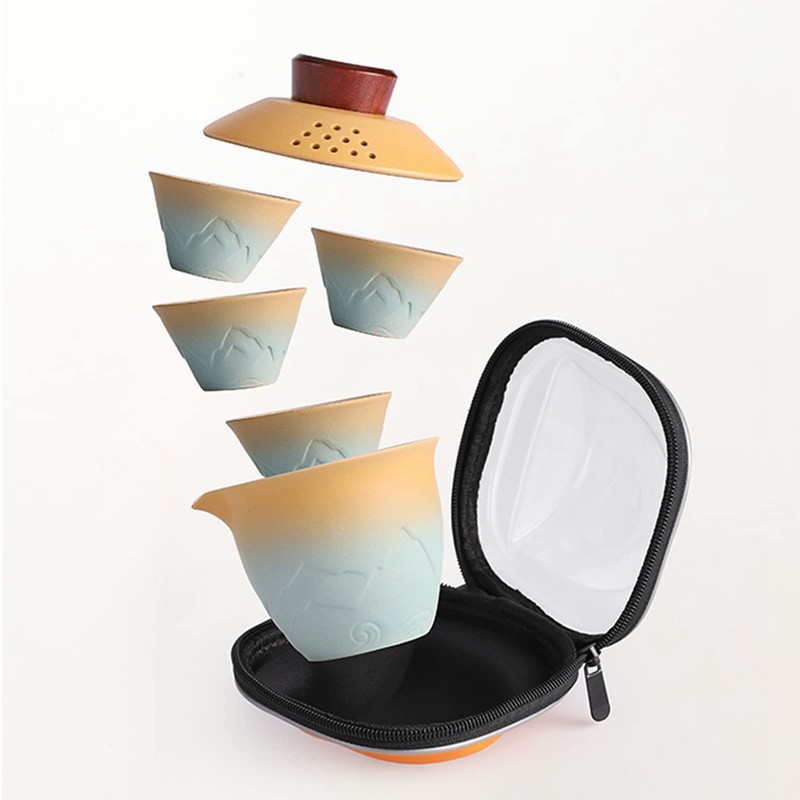 Kaaipee Tea Set Travel Tea Set, Japanese Style, Portable Teapot,