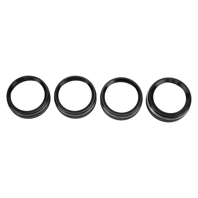 4pcs AC Switch Ring Aluminium Alloy Stylish Rustproof Center Console
