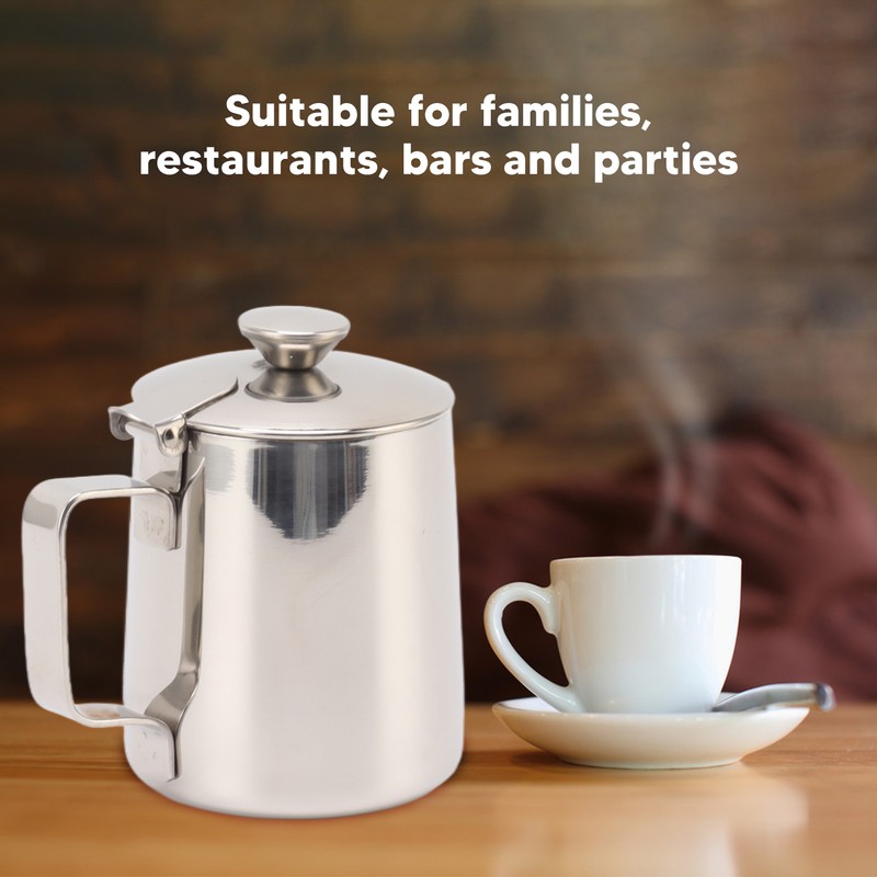 Stainless Steel Milk Frothing Pitcher Cappuccino Pitcher Coffee Foam Container