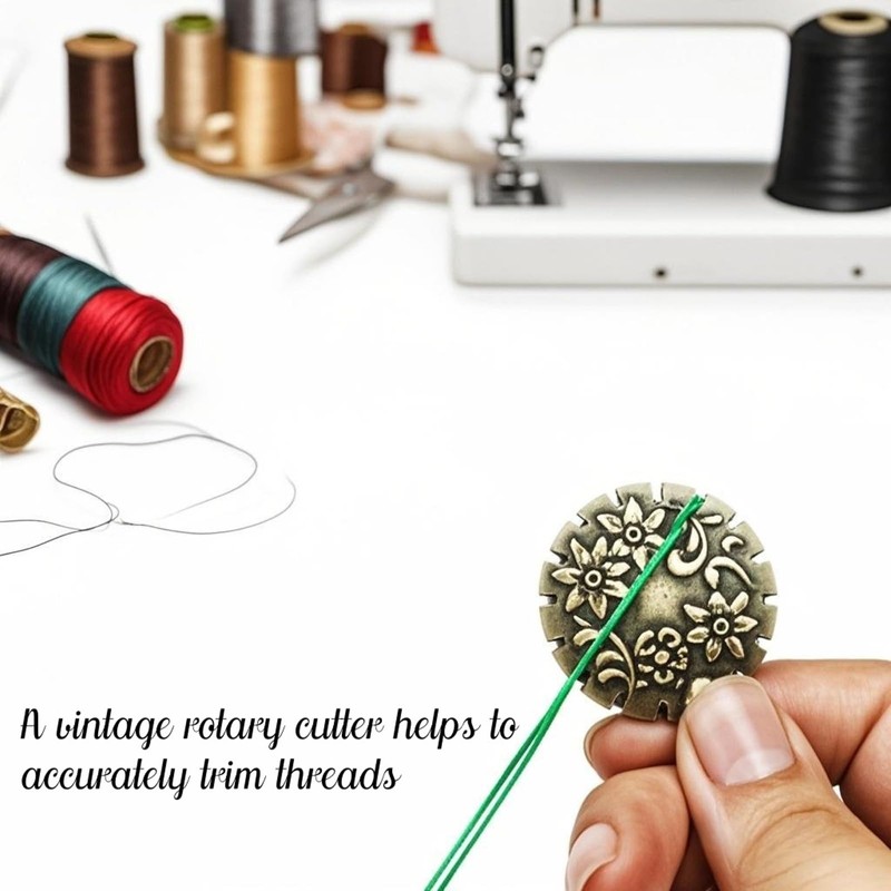 2 Pcs Yarn Cutter Pendant Set, Antique Copper Versatile Thread