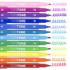Tombow Double Fibre-Tone Pens Rainbow, Light Blue, Pack of 1
