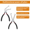 Gosknor 2pcs Electrical Disconnect Pliers for Cars, Curved & Straight