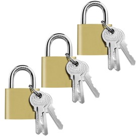 Nutabevr Nutabevr 3 Stck Vorh?ngeschloss,32mm Schloss Klein mit 9 schlssel,Vorh?ngeschl?sser fr Rucks?cke,Reisetaschen,Werkzeugkisten,Kellerschloss,Spind,Koffer,Fitnessstudio Schlie?f?cher,Fahrradschloss