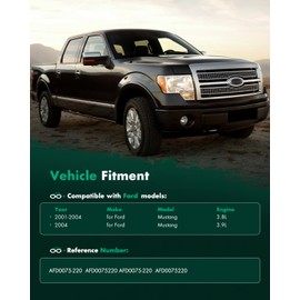 SCITOO New Alternator Fits for Ford for Mustang 3.8L 2001 2002 2003 2004,for Ford for Mustang 3.9L 2004 12V 220Amp CW 6-Groove Pulley High Output Alternator AFD0075220 AFD0075220