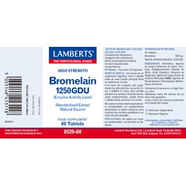 Lamberts Bromelain 1250 GDU – High Strength Proteolytic Enzyme – Vegan – 60 Tablets