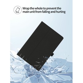 Case for TCL NXTPAPER 14 14.3” 2.4K Screen Android 14 Tablet,UYRUREL Leather Slim Folding Stand Cover with Hand Strap Magnet for Men Women Full Protection,Black.