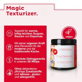 iSi - 3x Magic Texturizer Saucenbinder [200g] - leicht lösliches Bindemittel für ca. 10 Liter Suppen & Saucen - Verdickungsmittel vegan, geschmacksneutral & ohne Zusatzstoffe - Made in Austria