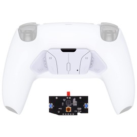 eXtremeRate Turn RISE to RISE4 Kit – Redesigned Solid White K1 K2 K3 K4 Back Buttons Housing & Remap PCB Board RISE & RISE4 Remap kit - Controller & Other Accessories NOT Included