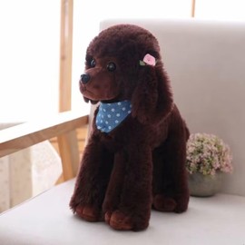 OPHRBU Poodle plush toys, soft and cute poodle plush toys, pillows, cushions, The best gift for your family and friends. 1 pc. (Coffee 12 inches)