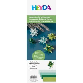 Heyda Folding Strip Set for Froebel Stars 1.5 x 45 cm Green