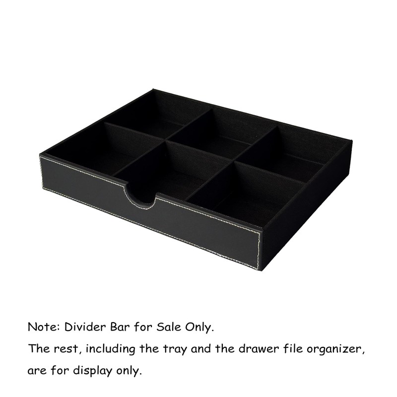 UnionBasic Divider Bar, Divider Strip for 3-Drawer File Organizer, Black