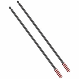 2pcs Drill Bit Extension Holder 12inch 300mm Long Magnetic Impact Driver Bar Hand-Held Reach Screwdriver 1/4" Hex Shank Bit Holders for Screws Nuts Drill
