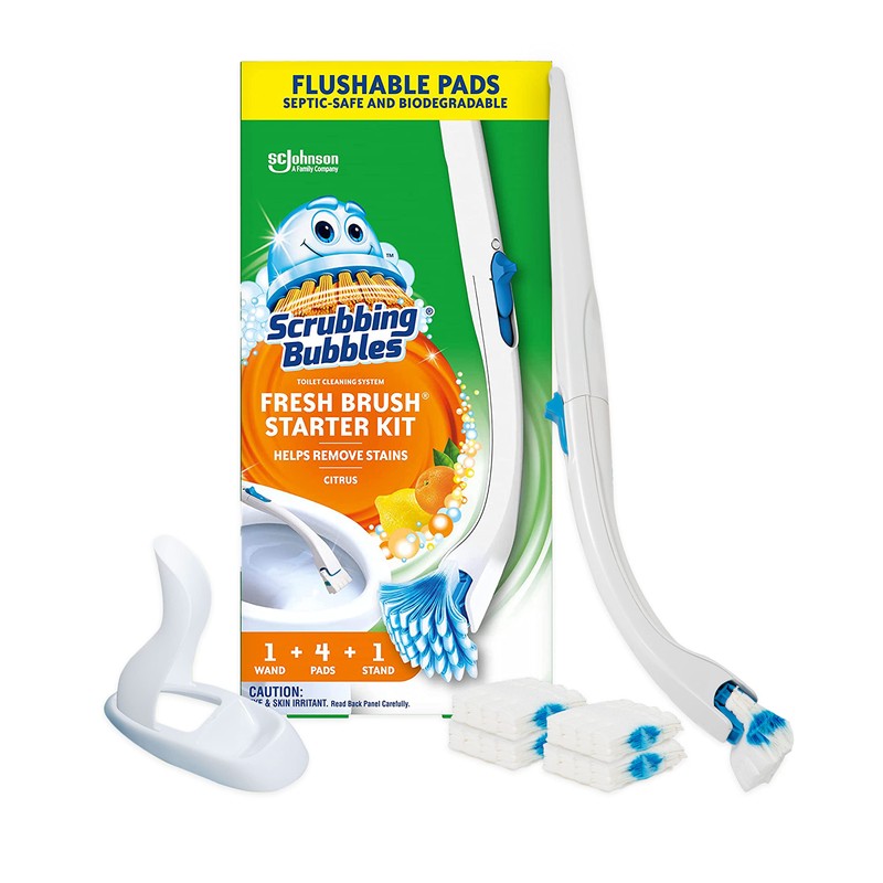 Scrubbing Bubbles Toilet Bowl Cleaning System with Flushable & Disposable
