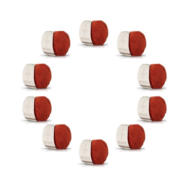Sensy 100% Soft Cotton Yarn for Amigurumi Knitting and Crochet,